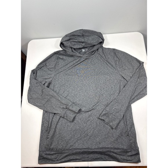 VRST Other - VRST Performance Hoodie Gray Space Dye Lightweight Athletic Shirt Mens L